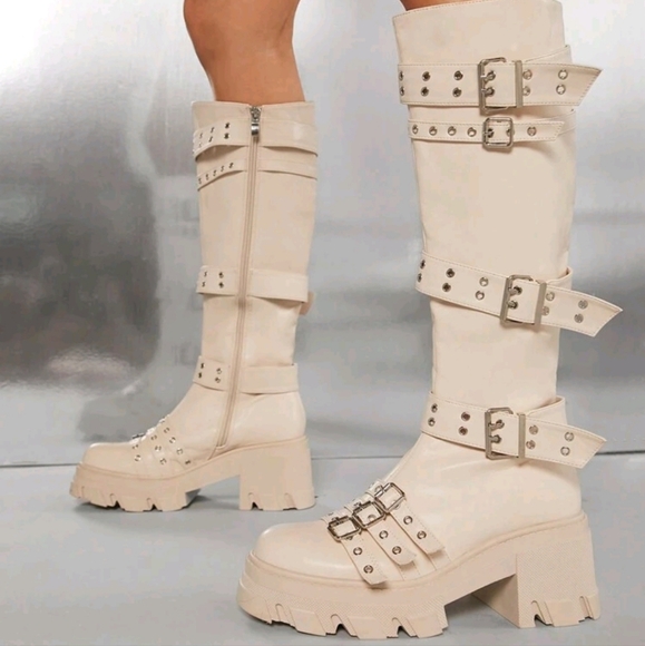 Shoes - NEW WOMENS BUCKLE DETAIL MID-CALF BOOTS